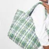 Spring Plaid Medium Metro Tote Deluxe