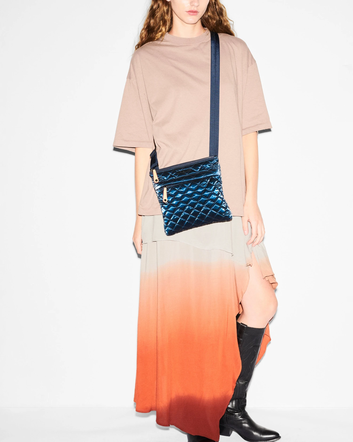 Midnight Liquid Metro Flat Crossbody 2 Midnight Liquid Metro Flat Crossbody - Image 2