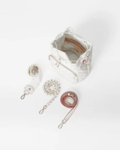 Pearl Metallic Crosby Drawstring Bucket Bag -Fashion Trend Bag Store 1333C1602 A3