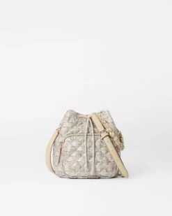 Small Jute Crosby Drawstring Bucket Bag