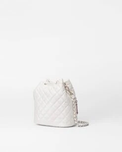 Pearl Metallic Crosby Drawstring Bucket Bag -Fashion Trend Bag Store 1333c1602 A2