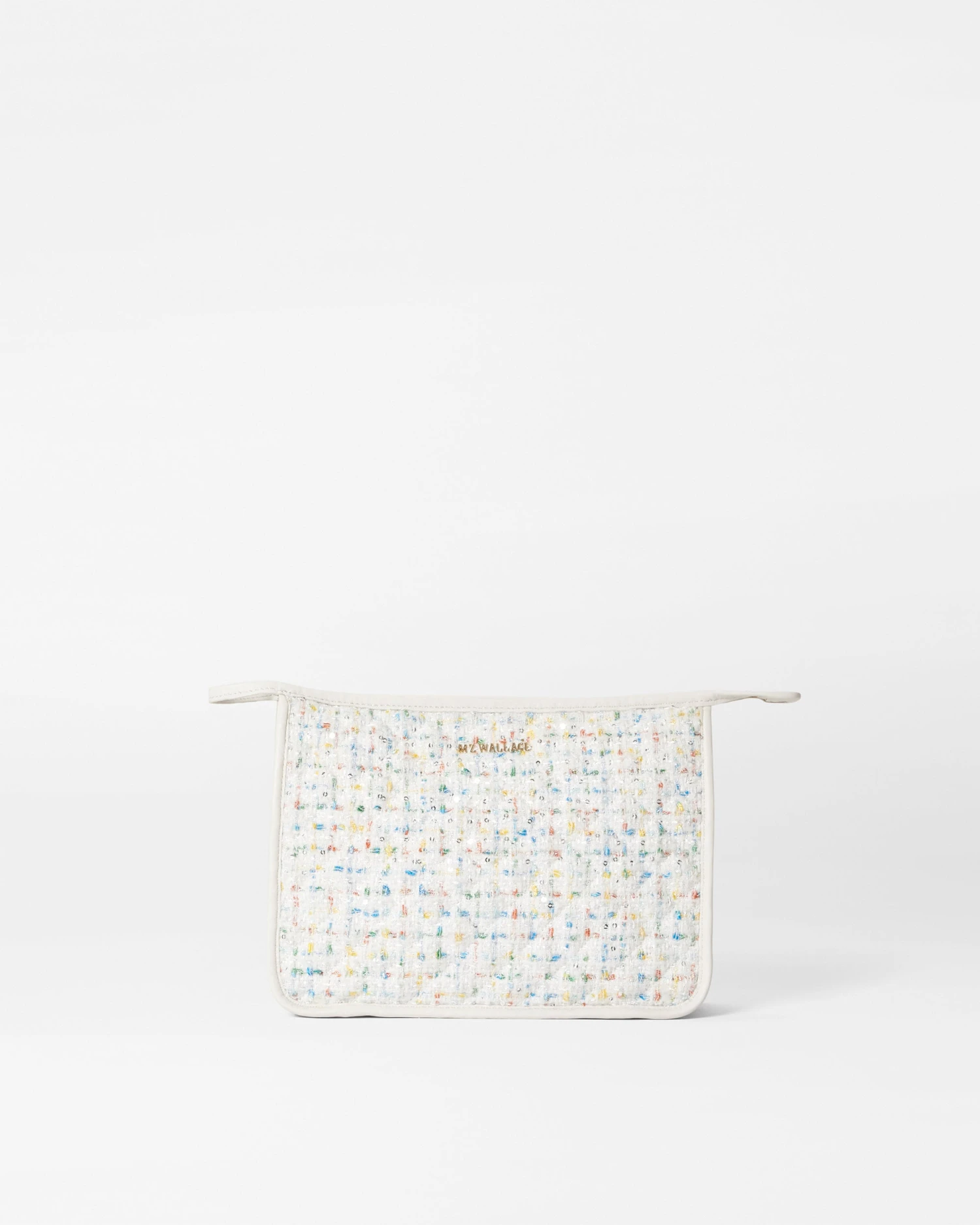 White Boucle Metro Clutch 2 White Boucle Metro Clutch - Image 2