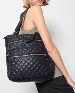 Black Crosby Magazine Tote -Fashion Trend Bag Store 1391C1590 A10