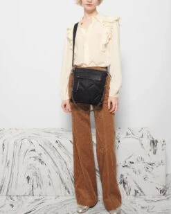 Black Madison Flat Crossbody 9 Black Madison Flat Crossbody -Fashion Trend Bag Store 1413B1682 A12