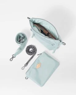Silver Blue Madison Flat Crossbody 7 Silver Blue Madison Flat Crossbody -Fashion Trend Bag Store 1413B1891 A3