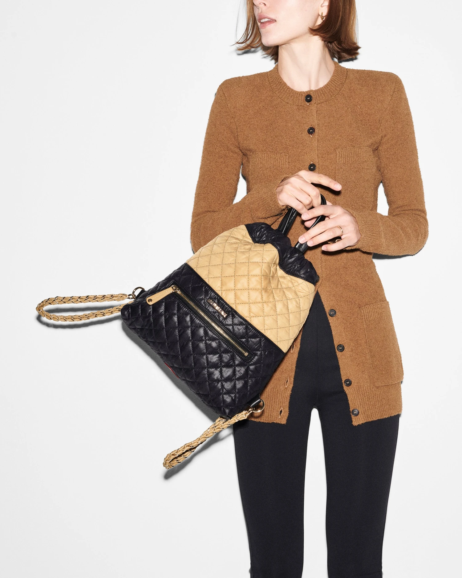 Camel & Black Crosby Audrey Backpack 2 Camel & Black Crosby Audrey Backpack - Image 2