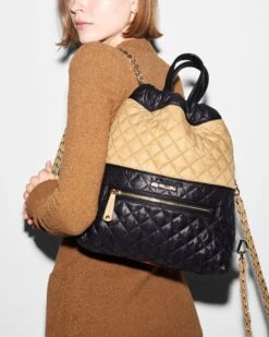 Camel & Black Crosby Audrey Backpack 9 Camel & Black Crosby Audrey Backpack -Fashion Trend Bag Store 1418C1980 A12