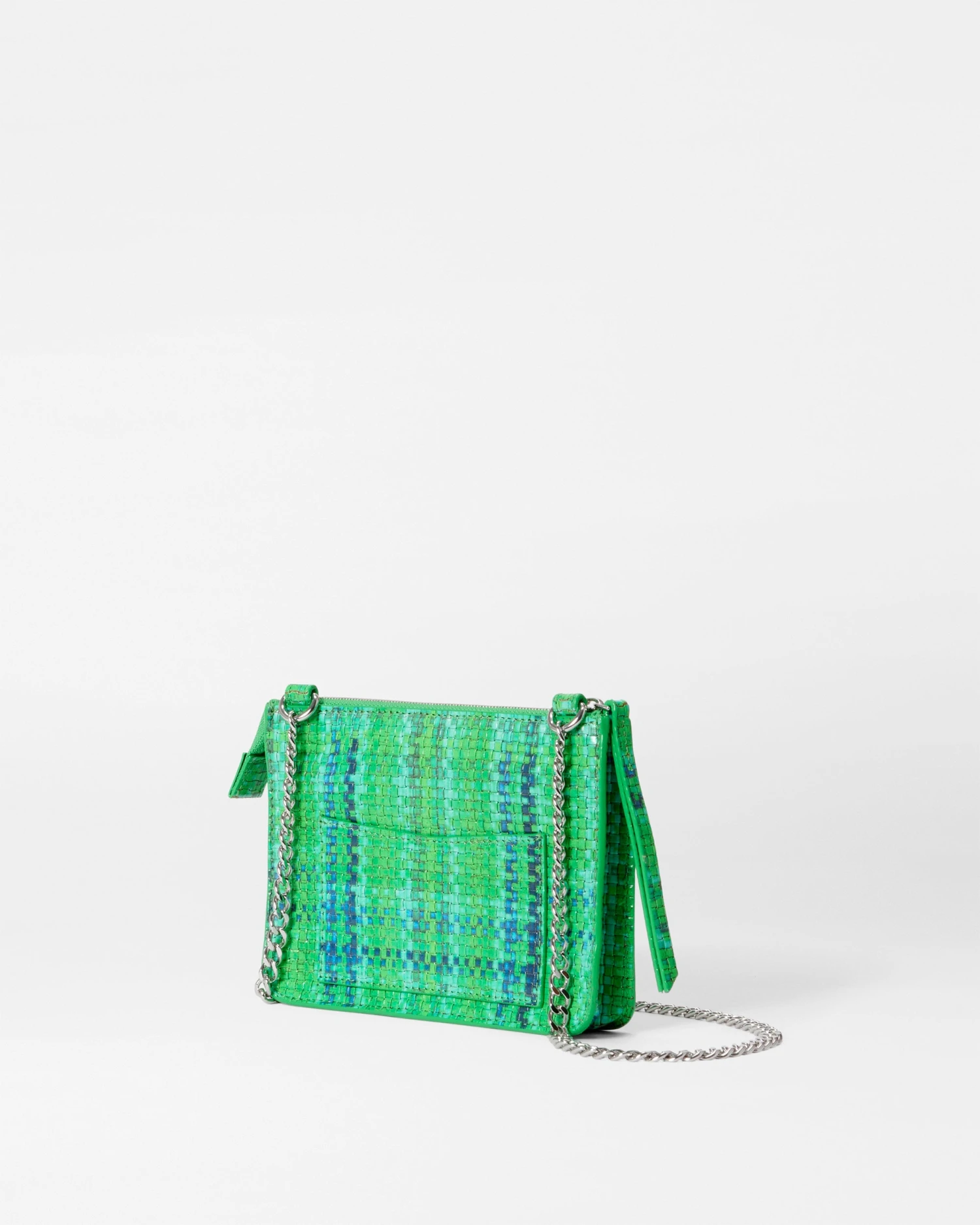 Green Spring Plaid Mini Leather Crossbody 3 Green Spring Plaid Mini Leather Crossbody - Image 3