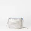 Silver Metallic Mini Leather Crossbody