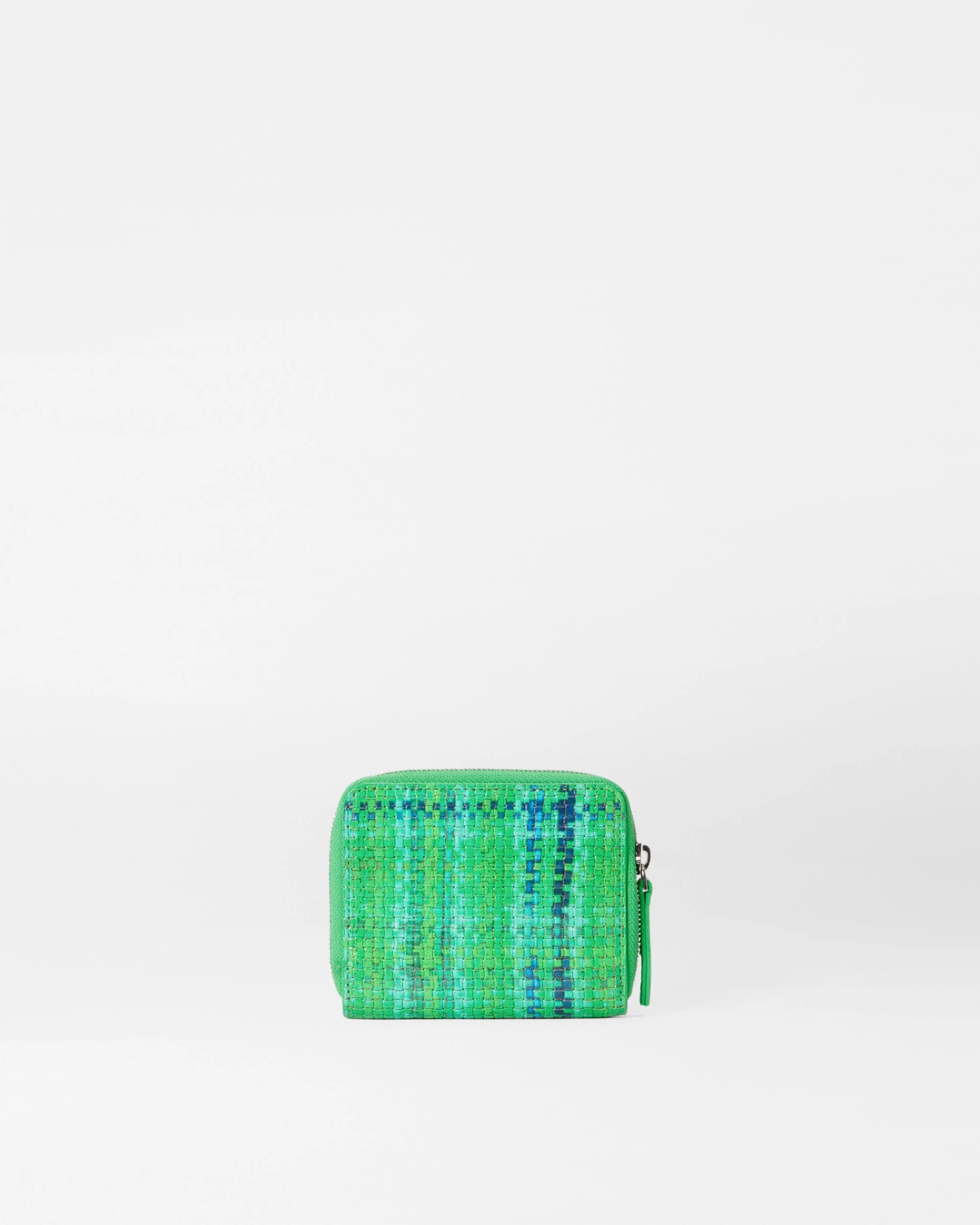 Green Spring Plaid Small Zip Round Wallet 2 Green Spring Plaid Small Zip Round Wallet - Image 2