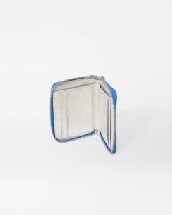 Silver Metallic Small Zip Round Wallet -Fashion Trend Bag Store 1438n1889 A3