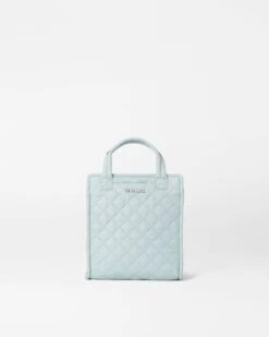 Silver Blue Mini Box Tote