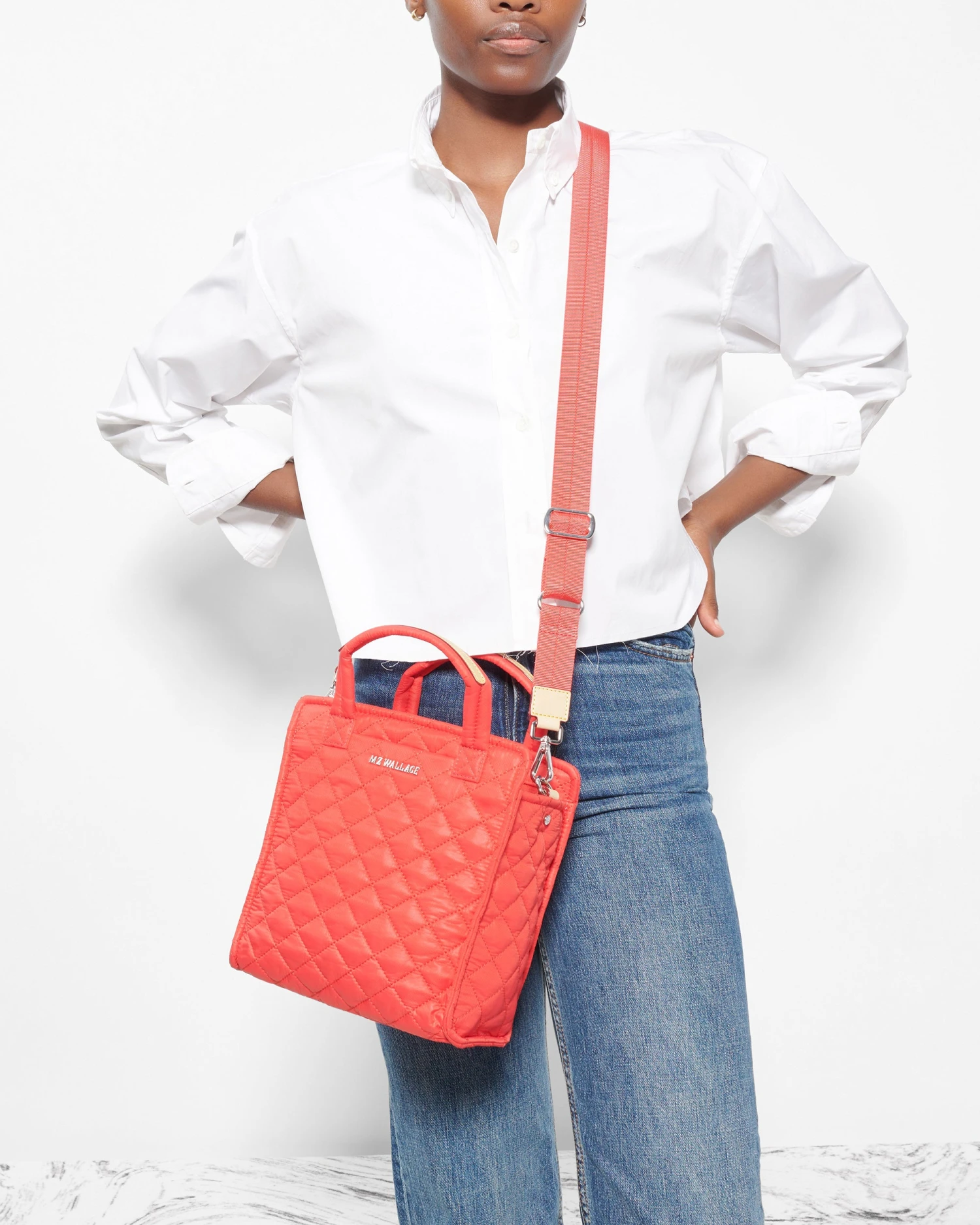 Coral Mini Box Tote 1 Coral Mini Box Tote