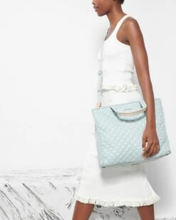 Silver Blue Large Box Tote 10 Silver Blue Large Box Tote -Fashion Trend Bag Store 1445X1891 A13