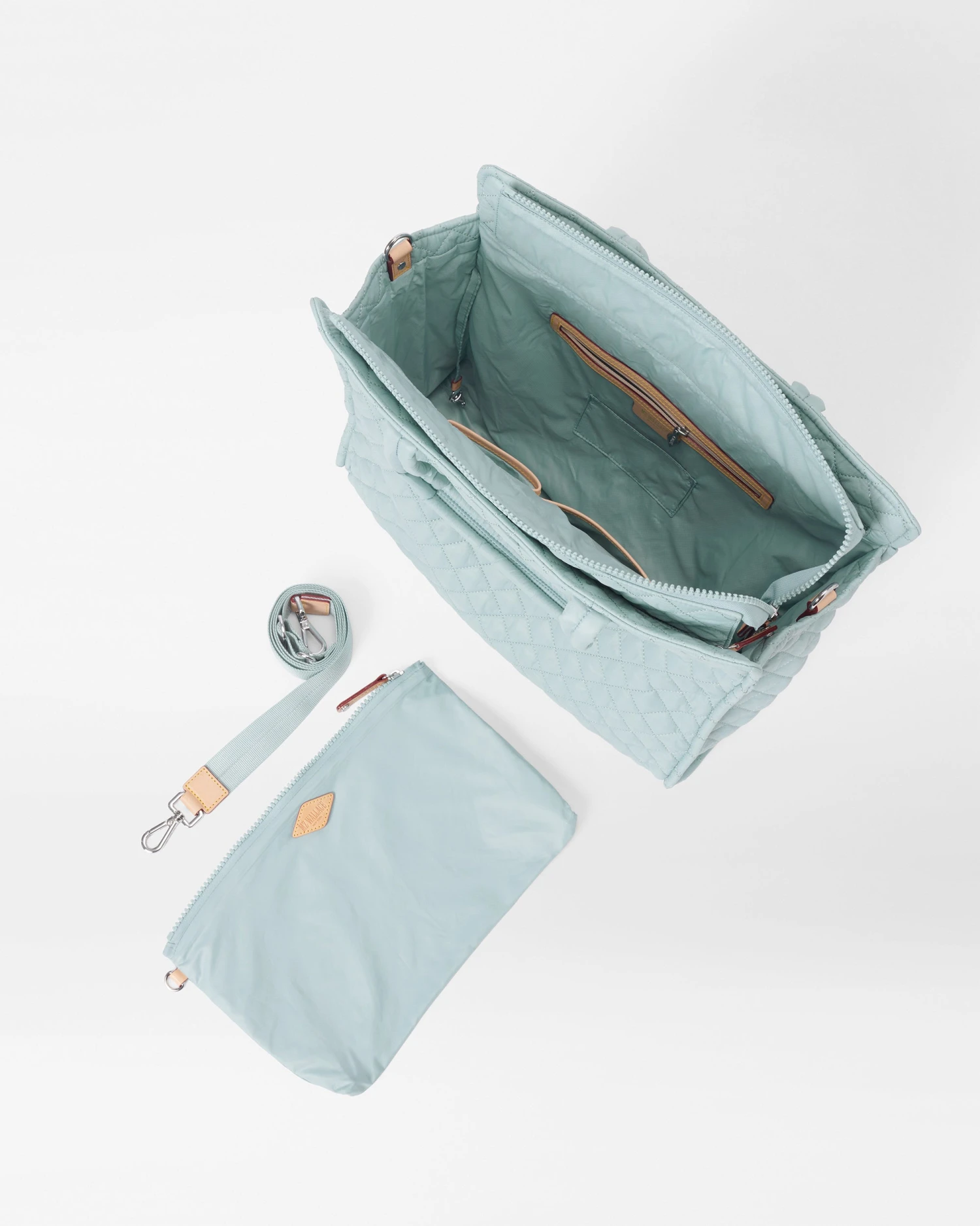 Silver Blue Large Box Tote 6 Silver Blue Large Box Tote - Image 6