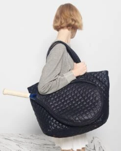 Black Tennis Large Metro Tote Deluxe