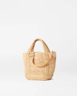 Raffia/Camel Mini Raffia Tote -Fashion Trend Bag Store 1473N1914 A2