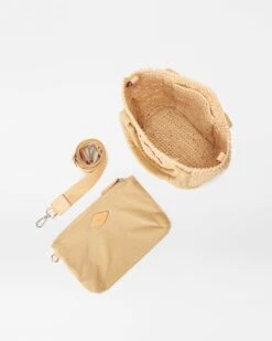 Raffia/Camel Mini Raffia Tote -Fashion Trend Bag Store 1473N1914 A3