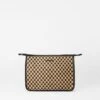 Camel & Black Woven Clutch