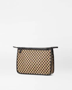 Camel & Black Woven Clutch -Fashion Trend Bag Store 1496N1980 A2
