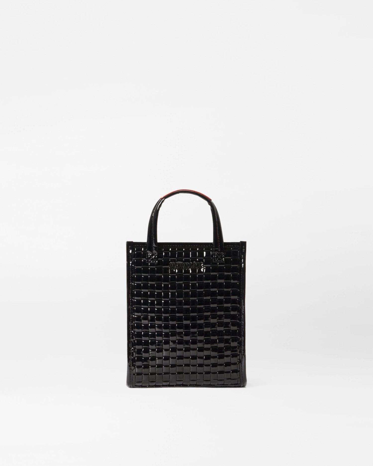 Black Lacquer Micro Woven Box Tote 1 Black Lacquer Micro Woven Box Tote