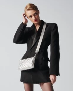 Silver Sequin Crosby Trois Crossbody -Fashion Trend Bag Store 1503N1948 A12