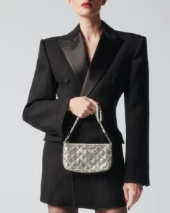 Silver Sequin Crosby Trois Crossbody -Fashion Trend Bag Store 1503N1948 A13