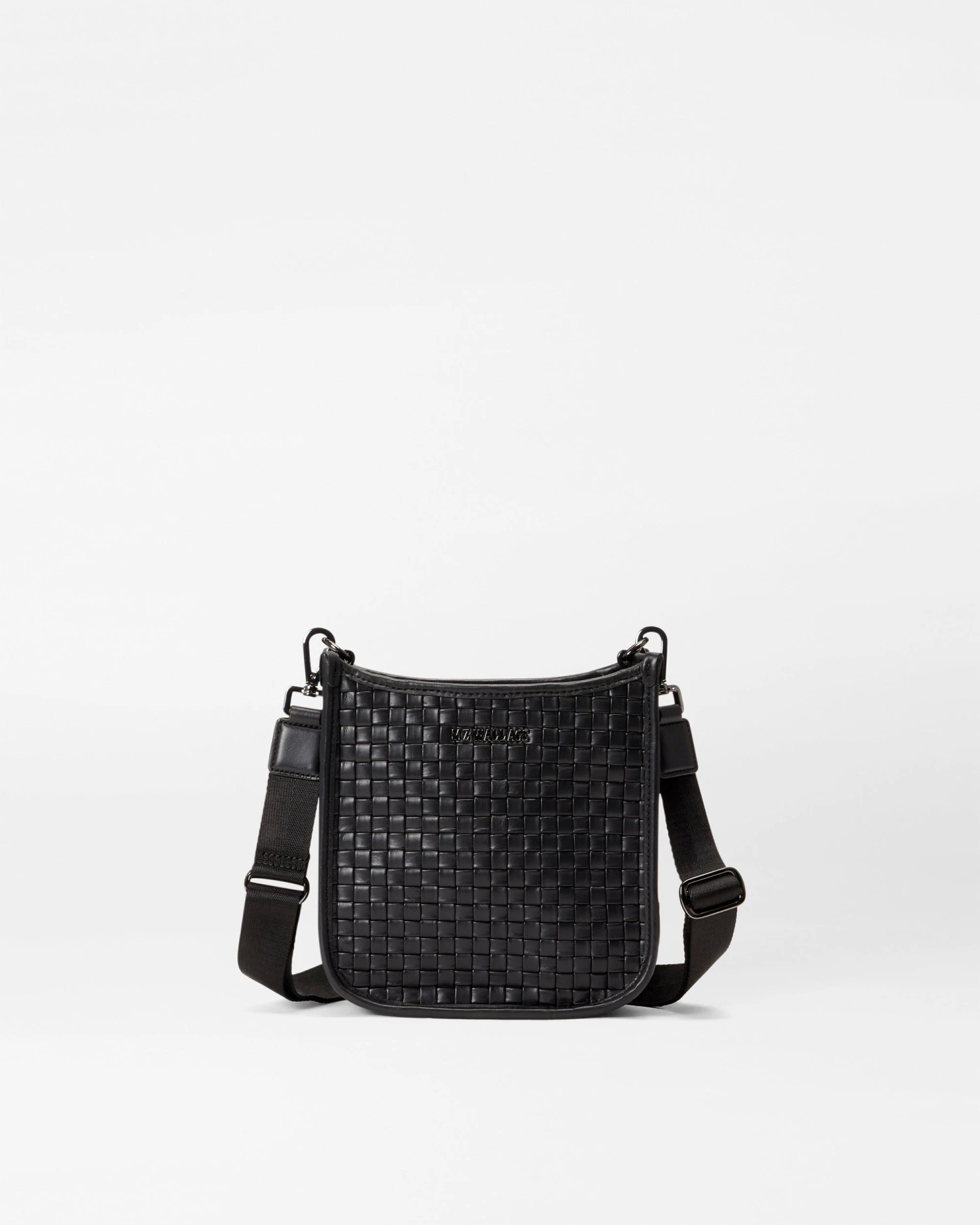 Black Leather Small Woven Box Crossbody 1 Black Leather Small Woven Box Crossbody