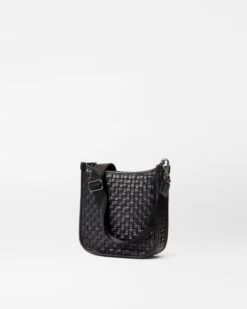 Black Leather Small Woven Box Crossbody 8 Black Leather Small Woven Box Crossbody -Fashion Trend Bag Store 1510N1951 A2