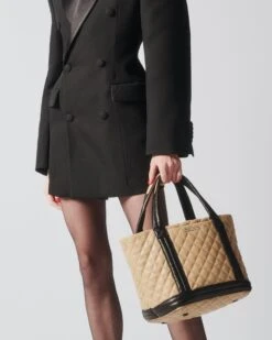 Black And Camel Small Empire Tote -Fashion Trend Bag Store 1512N1966 A11