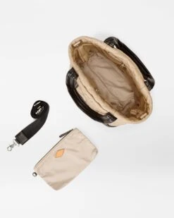 Black And Camel Small Empire Tote -Fashion Trend Bag Store 1512N1966 A3