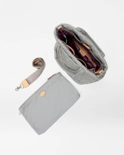 Silver Reflective Small Empire Tote -Fashion Trend Bag Store 1512N1970 A4