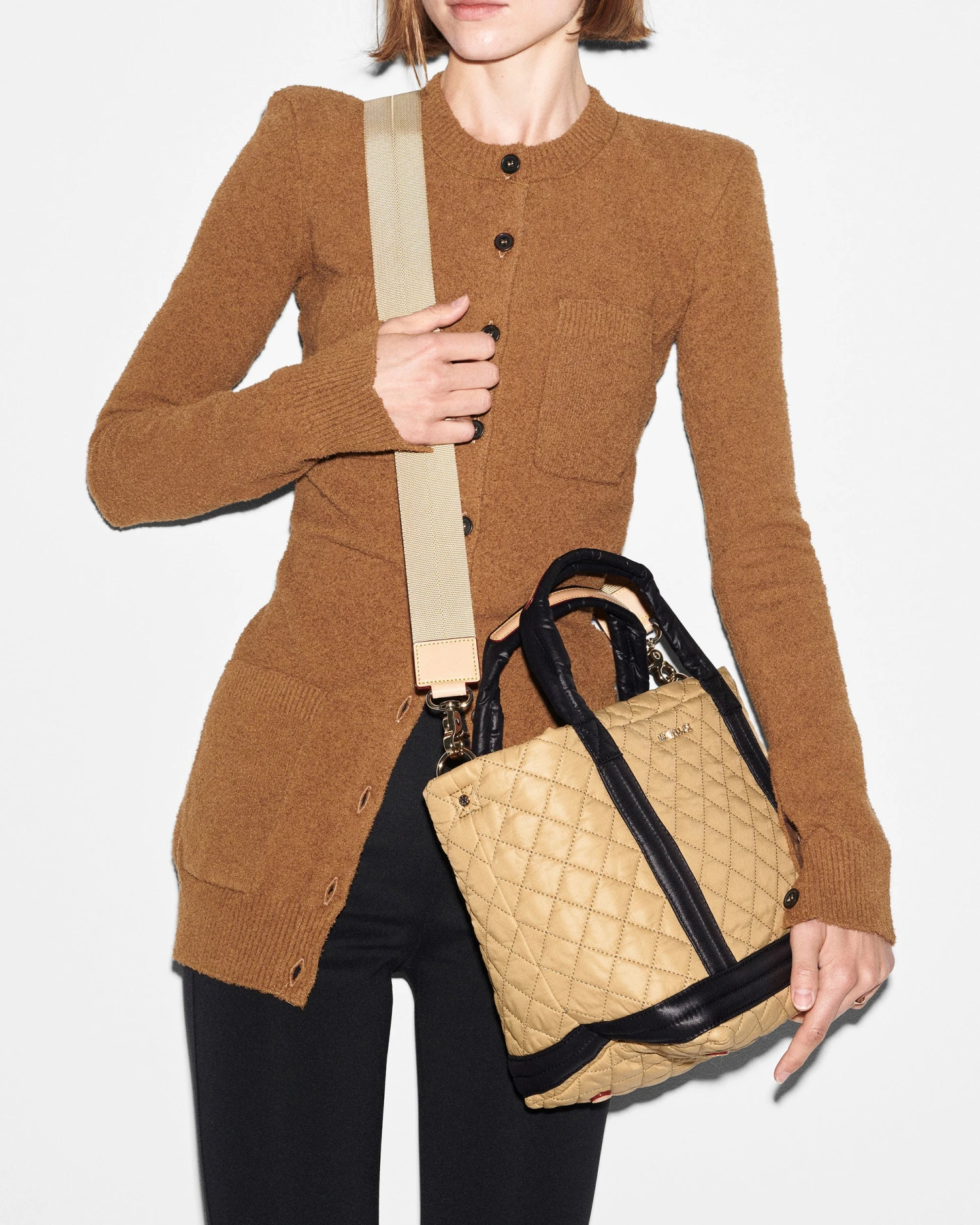 Camel & Black Small Empire Tote 4 Camel & Black Small Empire Tote - Image 4