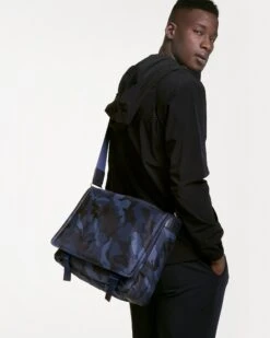 Dark Blue Camo Bedford Air Bleecker Messenger -Fashion Trend Bag Store F19 1210B1311 BODY 2